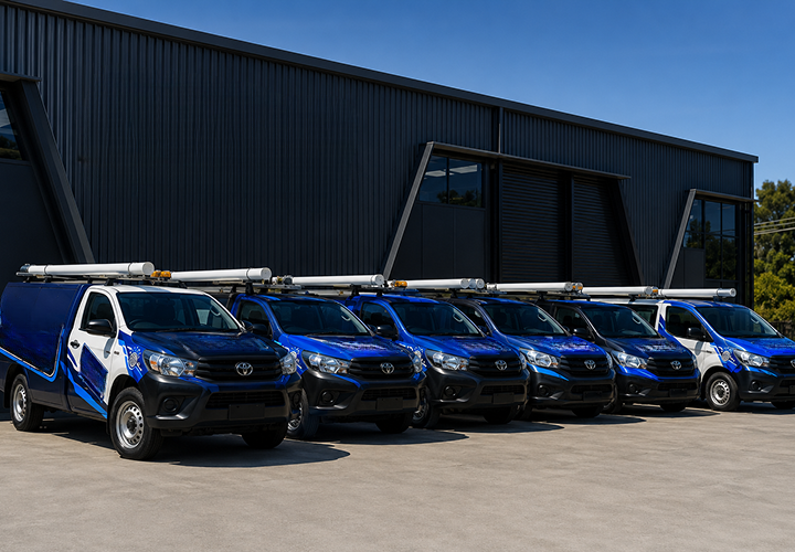 Fleet of Forest Lodge Blocked Drains plumbing vans
