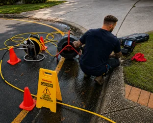 Leak detection equipment locating a burst pipe